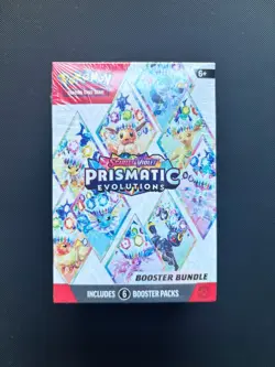 Pokemon TCG Scarlet & Violet Prismatic Evolutions Booster Bundle Sealed 6 Packs - Image 1