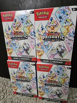 Pokemon TCG Scarlet & Violet Prismatic Evolutions Booster Bundle 6 Packs - Image 3