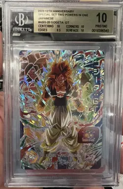 Super Dragon Ball Heroes SDBH ABS-20 Gogeta GT Holo Card Bandai PERFECT 10 - Image 1