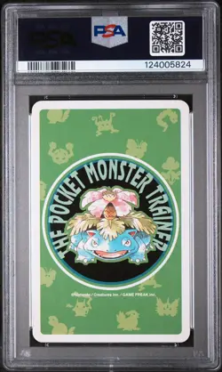 1996 POKEMON GREEN VERSION PLAYING CARDS 4 OF DIAMONDS #003 VENUSAUR PSA 10 - Image 2