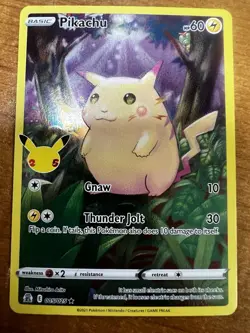 Pikachu 005/025 Pokemon Celebrations 25th Anniversary Holo Rare NM TCG Card - Image 1