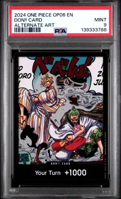 2024 ONE PIECE OP06-WINGS OF THE CAPTAIN ALTERNATE ART DON!! CARD PSA 9 - Image 1