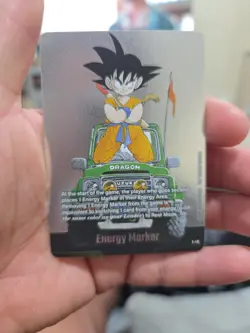 Son Goku E-48 Silver Energy Marker Dragon Ball Manga Booster Card Fusion World - Image 1