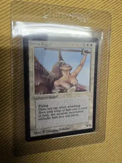 Magic the Gathering Serra Angel Beta Edition Moderate Play LP/MP 1993 - Image 5