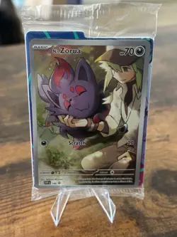 Pokemon Journey Together Promo Card N's Zorua 189 Sealed - Image 1