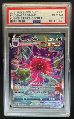 2021 Pokemon SWSH Fusion Strike Gengar VM #271/264 PSA 10 - Image 1