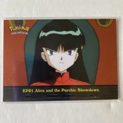 Pokemon Tv Animation Series 2 EP21 Abra and the Psychic Showdown Holo NM/LP - Image 1