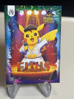 Elvis Pikachu #163 Laser Holo Electric Pikachu Cosplay - Pokemon ZL13 - Image 1