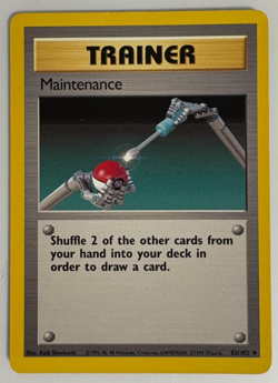 Pokemon TCG Maintenance Base Set 83/102 Regular Unlimited Uncommon LP - Image 1