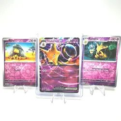 Pokemon 151 Abra Kadabra Alakazam ex Evolution Set NM Holo Reverse Holo - Image 1