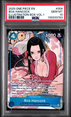 2025 ONE PIECE PROMOS ILLUSTRATION BOX VOL.1 #004 BOA HANCOCK PSA 10 - Image 1