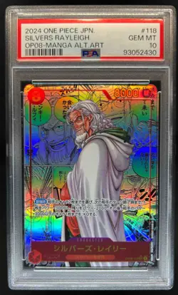 2024 One Piece Japanese Silvers Rayleigh #OP08-118 PSA 10 - Image 1