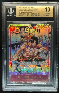 2023 One Piece Paramount War Portgas.D.Ace Manga #OP02-013 BGS 10 - Image 1