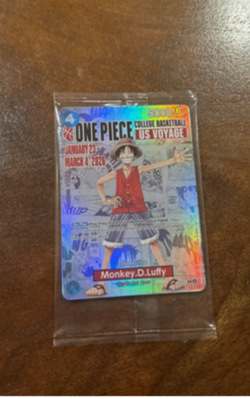 SEALED One Piece College Basketball US Voyage Monkey D. Luffy Card US voyage - Image 1