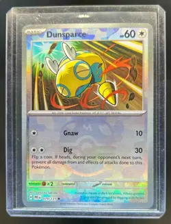 2025 Pokemon SV Prismatic Evolutions Dunsparce Reverse Holo Master Ball #079/131 - Image 1