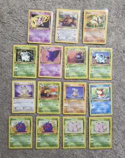 1999 Pokemon TCG Jungle 1st Edition Base Card Lot - 15 Cards - Image 1
