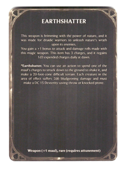 MapHammer Magic Items Unchained D&D Item Card - Earthshatter - Image 2