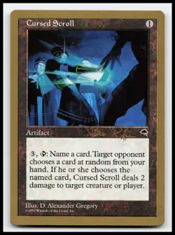 Cursed Scroll World Championship Decks Gold Border Magic The Gathering Card - Image 1