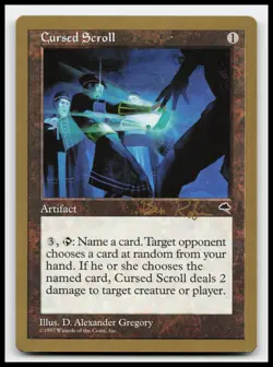 Cursed Scroll World Championship Decks Gold Border Magic The Gathering Card - Image 1