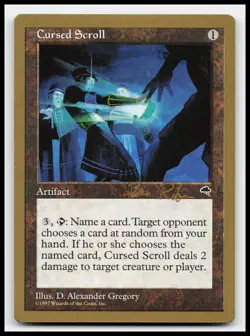 Cursed Scroll World Championship Decks Gold Border Magic The Gathering Card - Image 1
