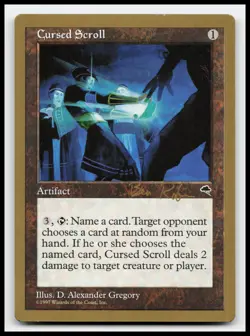 Cursed Scroll World Championship Decks Gold Border Magic The Gathering Card - Image 1