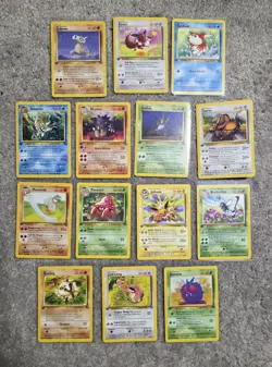 1999 Pokemon TCG Jungle 1st Edition Base Card Lot - 14 Cards - Image 1