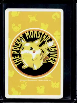1998 Pokemon JP Playing Cards Yellow Hitmonlee 7 of Hearts #106 - Image 2