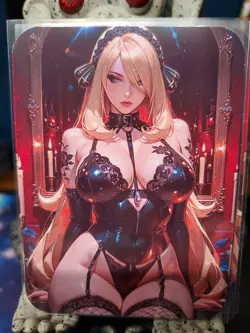 4 1/1 Only 1 Made Cynthia Pokemon Southern Customs Waifu Card - Image 4