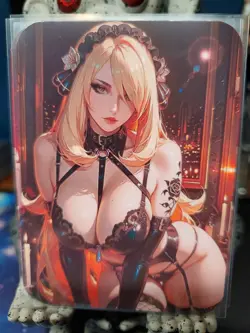 4 1/1 Only 1 Made Cynthia Pokemon Southern Customs Waifu Card - Image 5