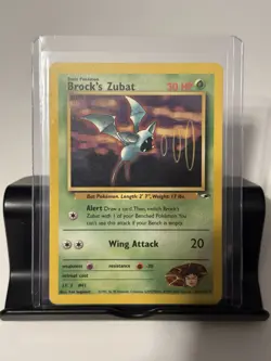 Pokemon Card - Brock's Zubat Gym Heroes 24/132 Rare - LP/MP! - Image 1