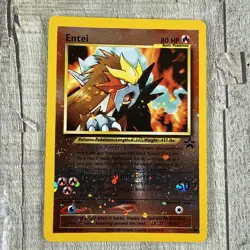 POKEMON CARD Entei Reverse Holo Foil #34 BLACK STAR PROMO Lightly Played Gen We - Image 2