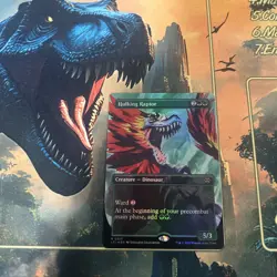 Hulking Raptor (Borderless) The Lost Caverns of Ixalan Foil - Image 1