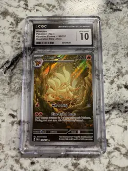 2023 Pokemon Obsidian Flames Ninetales 199/197 Illustration Rare CGC 10 - Image 1