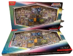 Pokemon Prismatic Evolutions Lucario Ex Tyranitar Ex Premium Collection x2 - Image 1