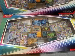 Pokemon Prismatic Evolutions Lucario Ex Tyranitar Ex Premium Collection x2 - Image 3
