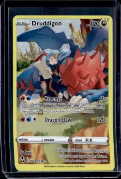 2022 Pokemon SWSH Silver Tempest Druddigon Trainer Gallery Holo #TG09/TG30 - Image 1