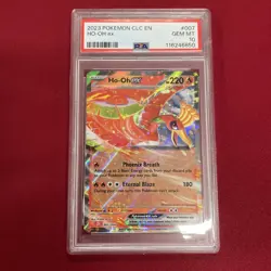 Graded PSA 10 2023 Pokemon CLC EN Ho-Oh ex #007 GEM MT - Image 1