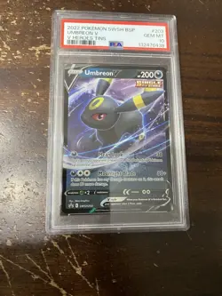 2022 POKEMON SWSH BLACK STAR PROMO V HEROES TINS #203 UMBREON V PSA GEM MINT 10 - Image 1