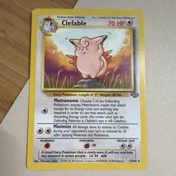 Clefable 17/64 Jungle Unlimited Non Holo Rare 1999 WOTC Pokemon TCG LP - Image 1