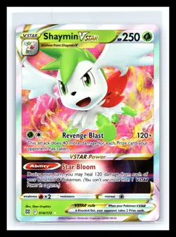 Pokemon TCG Shaymin VSTAR Sword & Shield Brilliant Stars 014/172 Ultra Rare Holo - Image 1