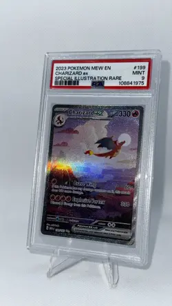 Pokemon TCG Charizard EX 199/165 SV Scarlet & Violet 151 Card PSA 9 Mint - Image 1