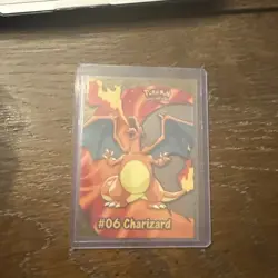 2000 Pokemon Charizard #06 Topps PC3 TV Animation Clear Card Variant -NM - Image 1