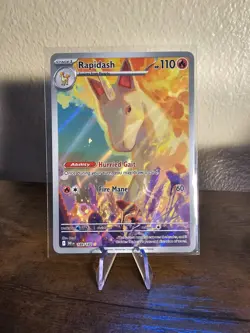 Rapidash 189/182 Destined Rivals Full Art Holo Rare Pokemon Card NM - Image 1