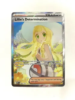 Lillie's Determination 184/132 Mega Evolution Card SIR Pokemon TCG Card NM - Image 1