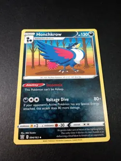 Pokemon Battle Styles Honchkrow Uncommon Card 094/163 NM - Image 1