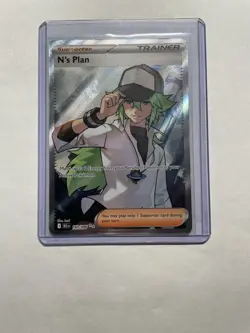 Pokemon N's Plan Full Art Holo Sv Black Bolt 163/086 English TCG Card - Image 1