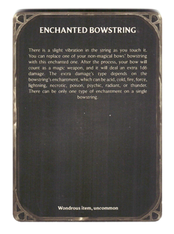 MapHammer Magic Items Unchained D&D Item Card - Enchanted Bowstring - Image 2