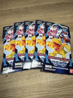 Digimon English Card Game Dimensional Phase BT11 BOOSTER PACKS 5 Pack Lot Sealed - Image 1