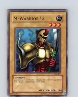 Yu-Gi-Oh TCG M-Warrior #2 LOB-077 Unlimited Regular Common Card LP-NM - Image 1
