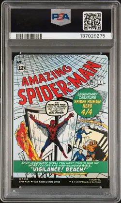 2025 MTG MARVEL'S SPIDER-MAN BORDERLESS AMAZING SPIDER-MAN/PETER PARKER PSA 9 - Image 2